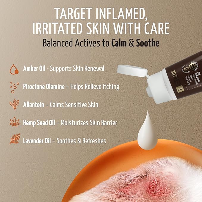 Tauro Pro Line Dog Itchy Skin Relief Cream – Dog Moisturizer for Dry, Itchy Skin – Soothes Itching & Rashes, Gentle for Cats & Puppies (Derma Care 2.5 Fl Oz)