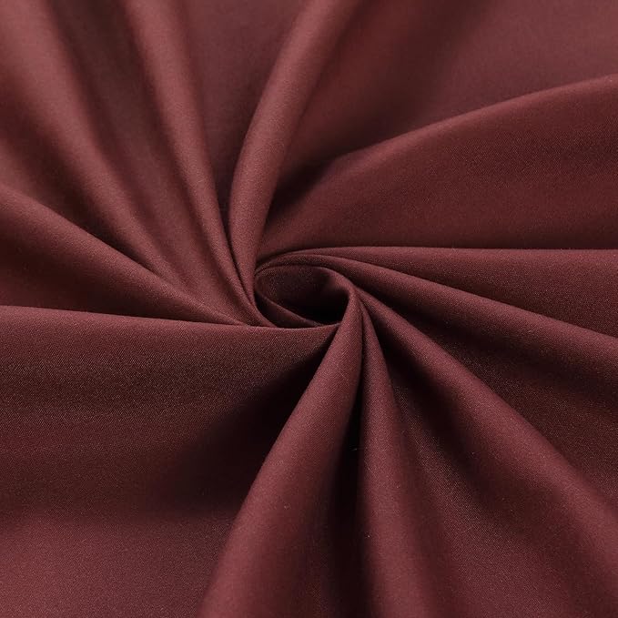Fabric Shower Curtain, Burgundy Ombre Shower Curtains for Bathroom, Waterproof Bathroom Curtains, 78" W x 72" H