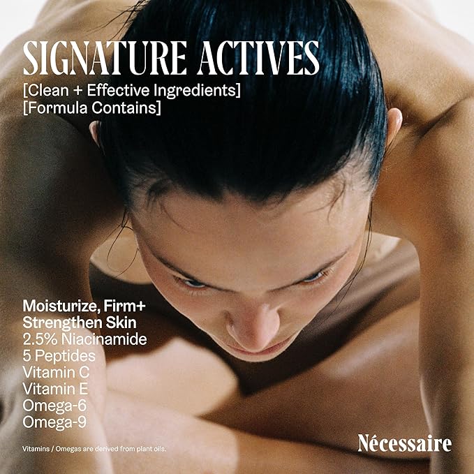 Nécessaire The Body Lotion Cyprès-Citronné – Multi-Peptide Body Moisturizer for Women + Men – Non-Comedogenic Body Lotion with Niacinamide – 450ml/15.2 fl oz