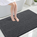 OLANLY Bathroom Rugs 44x32, Extra Soft Absorbent Chenille Bath Rugs, Rubber Backing Quick Dry, Machine Washable Bath Mats for Bathroom Floor, Tub and Shower, Home Decor Accessories, Dark Grey