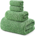 REDKISS Ultra-Plush Bath Towel Set, 900GSM Premium Thick Cotton for Bathroom & Spa, Super Absorbent Quick-Dry Bath Sheets with No Shedding (4-Piece Set for Adults, Luxury Hotel & Home Use)-Grass Green