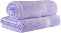 Superior Egyptian Cotton Pile Bath Sheet Set of 2, Ultra Soft Luxury Towels, Thick Plush Essentials, Absorbent Heavyweight, Guest Bath, Hotel, Spa, Home Bathroom, Shower Basics, Purple