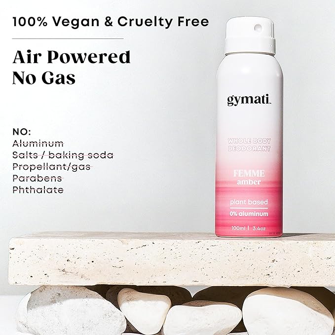 Gymati Fitness Body Deodorant Spray Aluminum Free - Men & Women & Unisex - Pack of 3