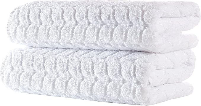 Turkish Cotton Ultra-Soft Plush Absorbent Quick Dry Bathroom Towel Set, Made in Turkey (White, 4 Pcs Hand Towel Set)