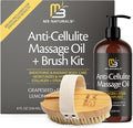 Anti Cellulite Massage Oil and Firm Dry Brush Kit | Collagen & Stem Cell Skin Tightening Kit | Radiant Body Care Kit for Women by M3 Naturals