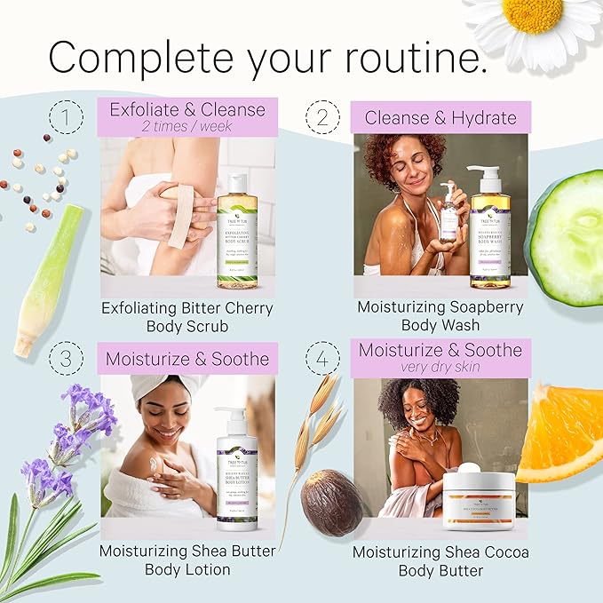 Tree to Tub Lavender Shea Butter Body Lotion for Dry Skin - Moisturizing Sensitive Skin Lotion for Women & Men, Vegan Body Moisturizer w/Organic Aloe Vera, Cocoa Butter, All Natural Colloidal Oatmeal
