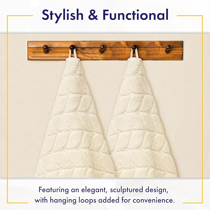 Ultra Soft & Stylish 700 GSM Luxury Bath Sheets | Pack of 2 | Extra Large 35x70 Inches | 100% Zero-Twist, Long-Staple Cotton | Remarkably Absorbent (Papyrus)