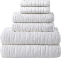 SKL Home CloudSoft Cotton Luxury 6-Piece Towel Set, White