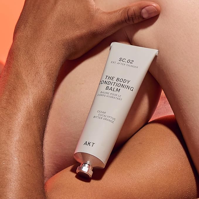 AKT The Body Conditioning Balm 3.4 Fl Oz, Firming Cream, Hydrating Body Balm with Olive Squalane & Lactic Acid, Vegan Moisturizer, Plastic Free, Sc.02 After Thunder, All Genders