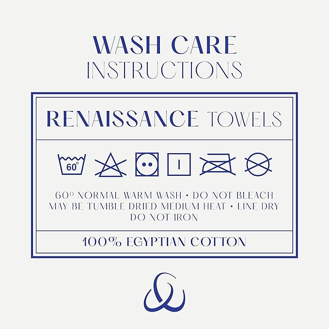 Christy Renaissance 4 Piece Blue Towel Set | 100% Egyptian Cotton | Luxury Bathroom Towels | Soft and Super Absorbent | 675 GSM | 2 Bath Sheet 2 Hand | Denim