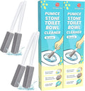 Simple Life Pumice Stone Toilet Bowl Cleaner | Toilet Pumice Stone with Extra Long Handle | Scouring Stick for Toilet Cleaning, Stain Removal on Toilets, Grills, Tiles, Grout & Pools | 4 Pack