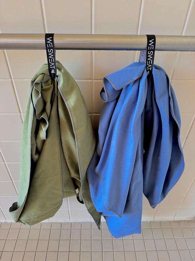 We Sweat's Microfiber Soft and Absorbent Gym Towels for Shower, Silver ION Odor-Free Absorbent Fiber, Fast Drying Men & Women Workout Gear, Working Out, Towels, Sports Exercise Fitness Gear