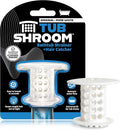 TubShroom Tub Drain Hair Catcher Strainer, White – Drain Protector and Hair Catcher for Bathroom Drains, Fits 1.5” – 1.75” Bathtub and Shower Tub Drains