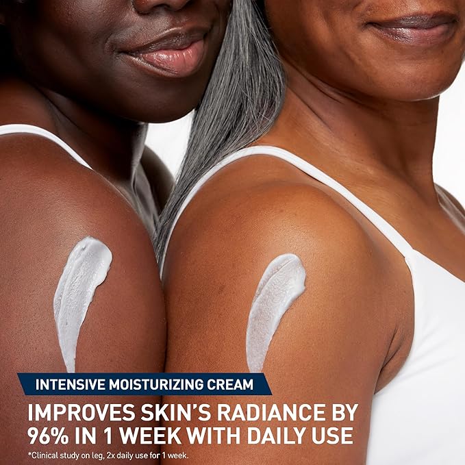CeraVe Intensive Moisturizing Cream, Body Moisturizer With Shea Butter, 72H Hydration + Skin Barrier Repair, Fragrance-Free Body Lotion For Extremely Dry Skin, 19oz