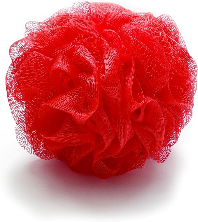 Amazon Basics Bath and Shower Loofah, Multicolor, Pack of 6