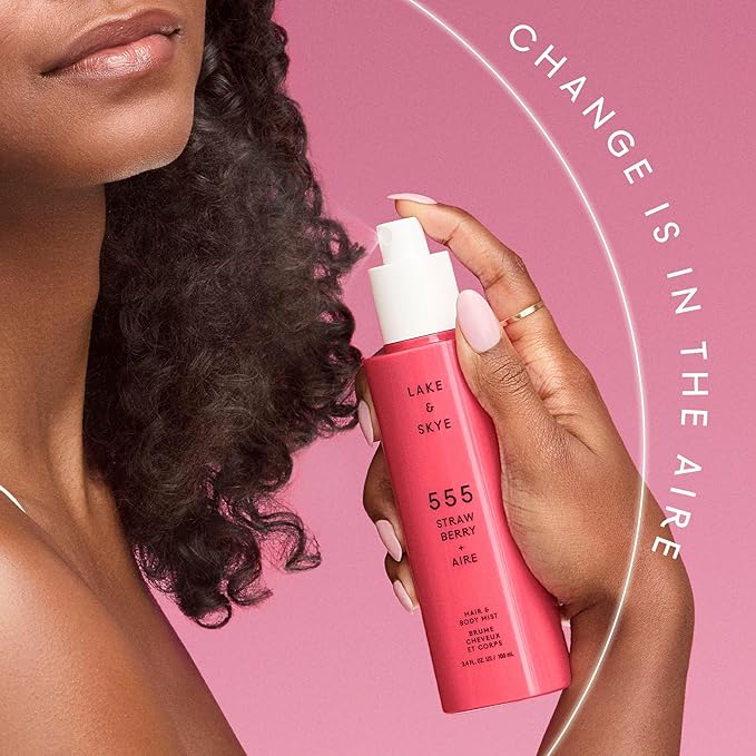 Lake & Skye, 555, Strawberry + Aire Hair & Body Mist - 3.4 oz