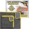 MJJC Pro Dryer Plush Silk Microfiber Drying Towel (2 Size Set (20” x 20”) + (30” x 36”)) Cars,Trucks, SUVs, RVs, Home