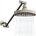 SparkPod Round Rain Shower Head with Shower Head Extension Arm - High Pressure Rain - Luxury Modern Look - No Hassle Tool-less 1-Min Installation (16" Shower Arm Extension, Brushed Nickel Finish)