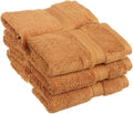 Superior Egyptian Cotton Pile Face Towel/Washcloth Set of 6, Ultra Soft Luxury Towels, Thick Plush Essentials, Absorbent Heavyweight, Guest Bath, Hotel, Spa, Home Bathroom, Shower Basics, Rust