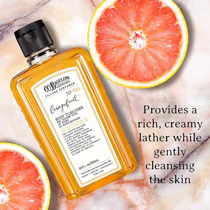 C.O. Bigelow Grapefruit Body Wash, Village Perfumer Moisturizing Body Wash with Aloe Vera, 10 Fl Oz