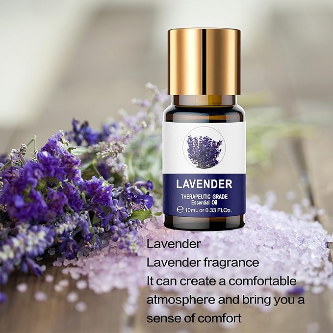Essential Oils Set, 100% Organic Essential Oil, Lavender, Ylang Ylang, Tea Tree, Eucalyptus Scented Oil, Essential Oils for Diffusers for Home, Candle Making, Humidifiers (8)
