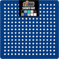 GORILLA GRIP Patented Square Shower Stall Mat, Small Bathtub Floor Mats for Stand Up Showers, Suction Cups, Drain Holes, Machine Wash, Soft on Feet, Bathroom Accessories 21x21 Inch, Royal Blue Opaque