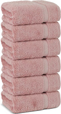Chakir Turkish Linens | Hotel & Spa Quality 100% Cotton Premium Turkish Towels | Soft & Absorbent (6-Piece Hand Towels, Pink)