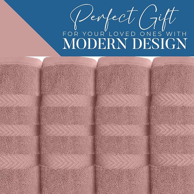 DAN RIVER 2 Pack Luxury Bath Sheets 35x70, 600 GSM, Soft & Quick Dry 100% Ring Spun Cotton Towels Ideal for Hotels, Spas, Gyms & Salons Extra Large, Dusty Pink