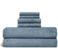 Italic Ultraplush Luxe 6 Piece Towel Set – 2 Bath Sheets, 2 Hand Towels, 2 Washcloths – 800GSM Soft, Highly Absorbent & Quick Drying, Resort Grade 100% Australian Cotton Towels (Glacier)