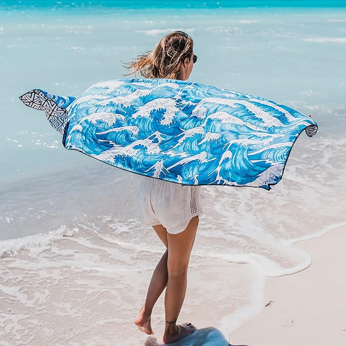 4Monster Microfiber Beach Towel Quick Dry,Super Absorbent Lightweight Travel Towel for Swimmers, Sand Free Camping Towel, Beach Towels for Pool,Swim,Water Sports,Yoga