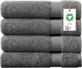 Delara 100% Organic Cotton Towels 650 GSM Plush Feather Touch Quick Dry Bath Sheet, Pack of 4 GOTS Certified, Oeko-Tex Green Certified, Organic Cotton Bath Sheet, 36"X70"
