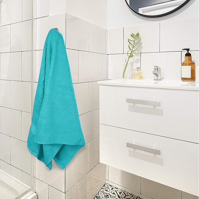 Utopia Towels 4 Pack Premium Bath Towels Set, 27 by 54 Inches, 100% Ring Spun Cotton 600GSM, Lightweight and Highly Absorbent Quick Drying Towels, Perfect for Daily Use, Turquoise