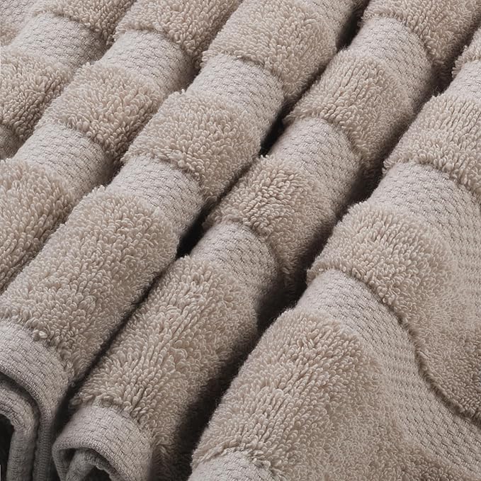 SOFE H&L | Olea Luxury Turkish Cotton Bath Towel Set of 1 : 1 Jumbo Bath Towel - Sand | Premium, Soft, Durable, Absorbent | XL Bath Towels Oversized