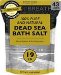 Aromasong Dead Sea Salt - Spa Bath Salt - 19 Lbs Fine Grain Bulk - 100% Pure - Better Absorbing Than Epsom Salt - Soak for Women & Men for Skin Issues and to Relax Tired Muscles - Resealable Pack.