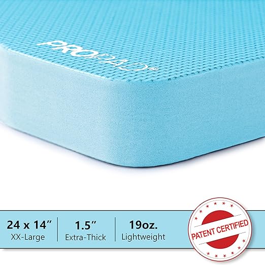 Thick Kneeling Pad, Garden Kneeler for Gardening, Bath Kneeler for Baby Bath, Kneeling Mat for Exercise & Yoga, Knee Pad for Work, Floor Foam Pad, 2X Large (XXL) 24 x 14 x 1.5 Inches, Light-Blue