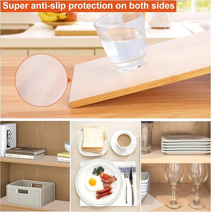 Anoak Shelf Liner Cabinet Liner, Non Adhesive Drawer Liner, Washable 20 Inch x 35 FT(420 Inch) Waterproof Durable Non-Slip Shelf Liner for Kitchen, Drawer, Refrigerator