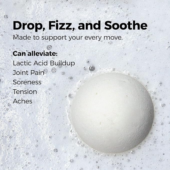 Magnesium Epsom Salt Bath Bombs - Fast-Absorbing Muscle Soak for Post-Workout Recovery - Bath Bombs for Sore Muscles and Pain- Tranquil Foot Soak Bombs - Athletic Recovery Bath - 2 Packs