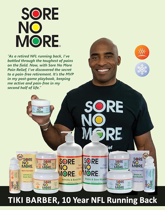 Sore No More Warm Arthritis Pain Relief Cream – Targeted Reliever for Back, Neck, Hands & Feet – Soothing & Fast-Acting Formula for Aches and Pains – Non-Greasy with Orange Aroma – 32 oz