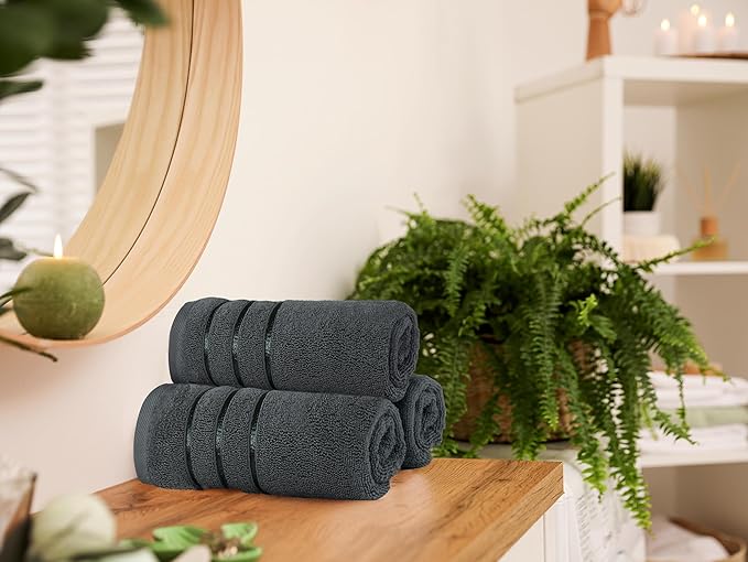 Utopia Towels Luxury Hand Towels Set, (16 x 28 inches) 100% Ring Spun Cotton, Lightweight and Highly Absorbent Towels for Bathroom, Travel, Camp, Hotel, and Spa (Grey) (60 Pack)