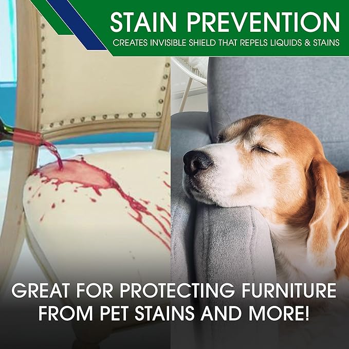 Upholstery Protect Stain & Water Repellent Spray (12oz) Eco-Friendly, Pet-Safe Spray Keeps Your Fabric, Leather & Suede Upholstery Looking Like New