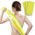 ARCH&M Japanese Exfoliating Towel for Body & Back (3-Pack) Korean Style Scrub Cloth, Nylon Bath Washcloth for Smoother Skin (Yellow x 3)