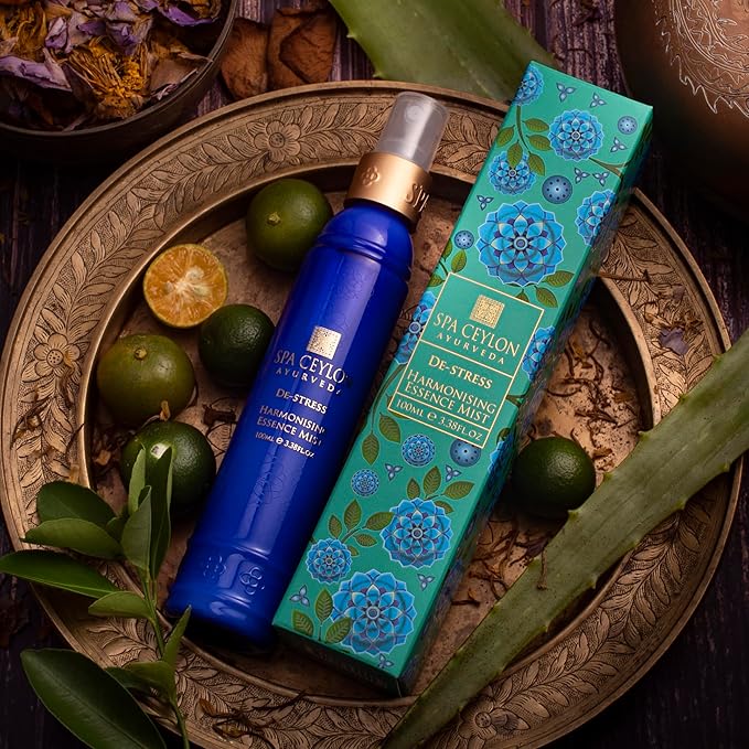 SPA CEYLON De-Stress - Harmonising Essence Mist | Non-Oily Natural Mist | Reduces Stress | Luxuriously Fragrant | Suitable for all skin types (100 ml, Frankincense)