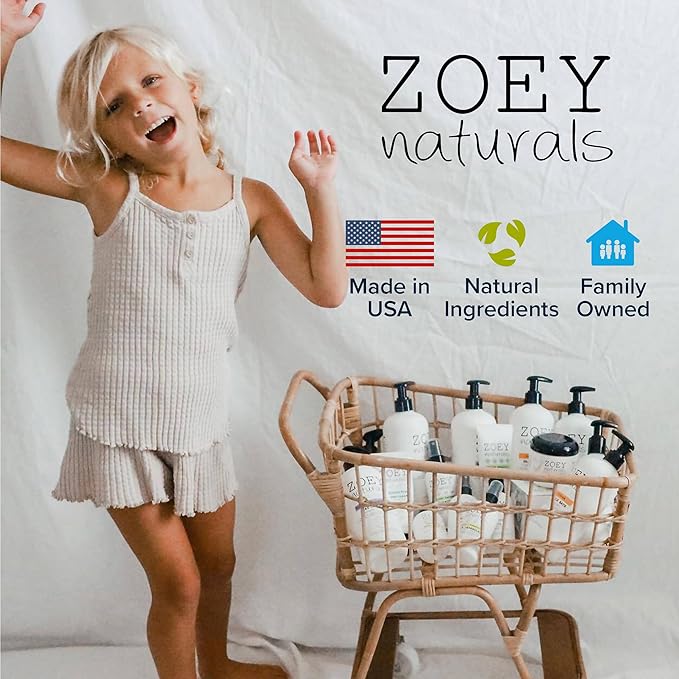 Zoey Naturals Sweet Citrus Baby Wash & Shampoo, Made For Sensitive Skin, Tear-free, Paraben-Free, All Natural, Made in the USA