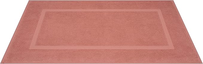 Cotton Paradise 100% Cotton Bath Mats for Bathroom Floor Set of 2 Pack, 20x34 Soft Absorbent Washable Quick Dry Tub Bathmat, Coral Towel Bath Mat