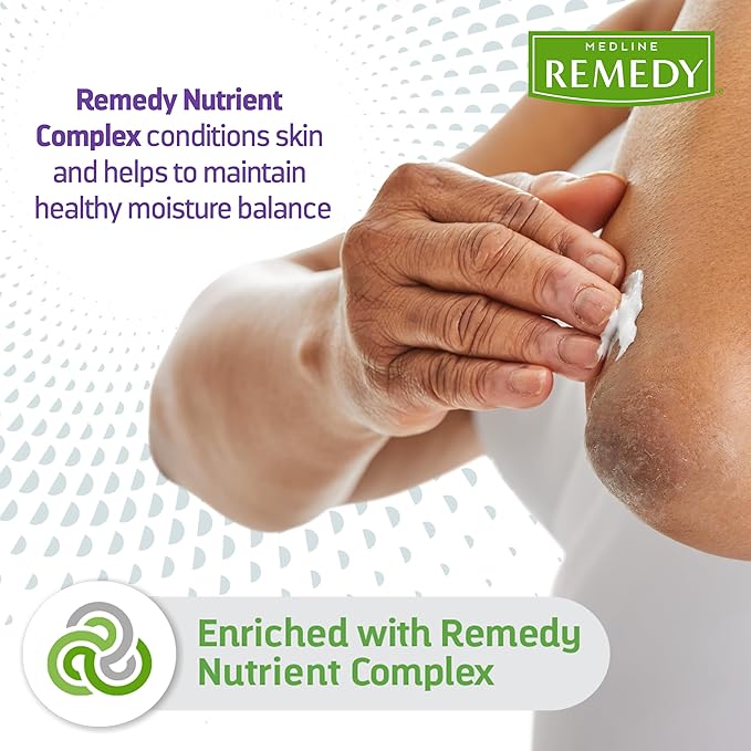 Medline Remedy Phytoplex Nourishing Skin Cream, Unscented Skin Moisturizer, Paraben Free Body Lotion, 16 Fl Oz