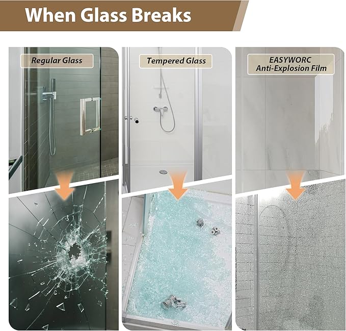 Frameless Glass Shower Door, 49-54" W x 76" H Sliding Frameless Shower Door, 1/4''(6mm) SGCC Tempered Glass, Explosion-Proof Film Nano Coating, Stainless Steel Hardware, Brushed Nickel