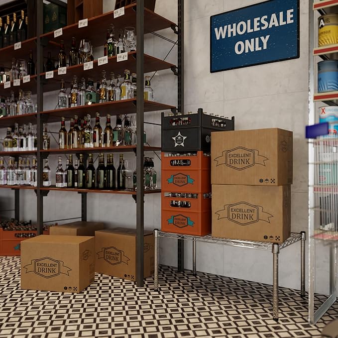 Wire Shelving Kit | NSF Commercial Storage Rack Unit (1-Tier | 14" Height, 18" Deep x 30" Wide)