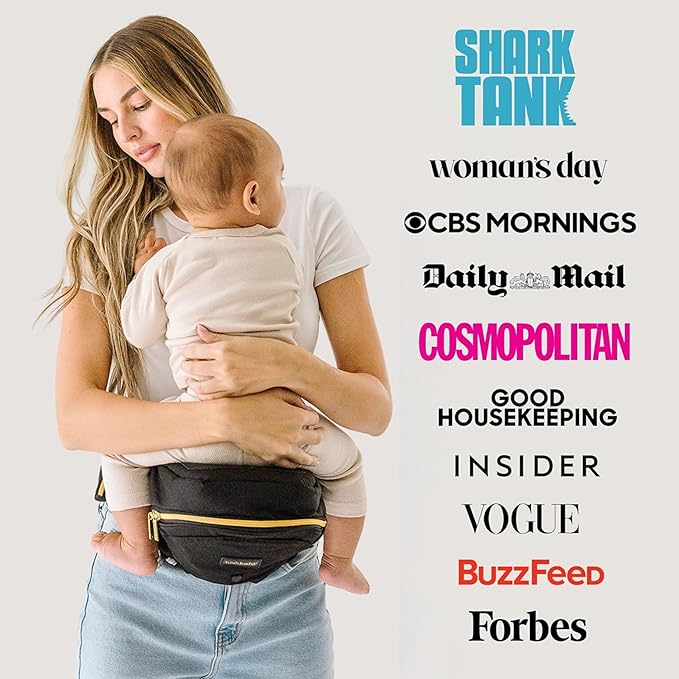 Tushbaby The Original Premium Quality Hip Seat Carrier – Safety-Certified Baby & Toddler Carrier with Secure Safety Buckles, Storage Pockets & Nursing Pillow