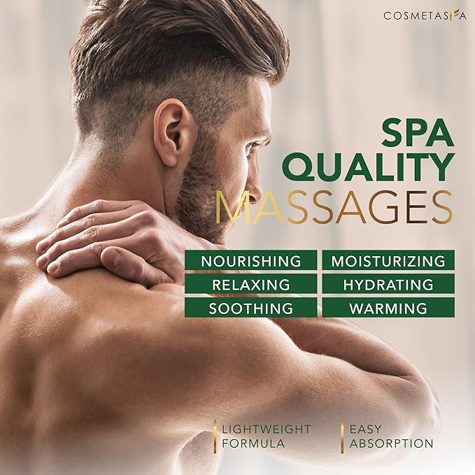 Cosmetasa Sore Muscle Massage Oil - 8.8 oz, Soothes Muscle and Joint with Arnica Extract, Peppermint, Chamomile, and Lavender Oil (8.8 oz, Sore Muscle)