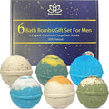 Organic Bath Bombs Gift Set for Men - Vegan Natural Ingredients - Absolutely Safe for Men - Relaxing Epsom, Himalayan, Dead Sea Salts & Essential Oils - Made in The USA